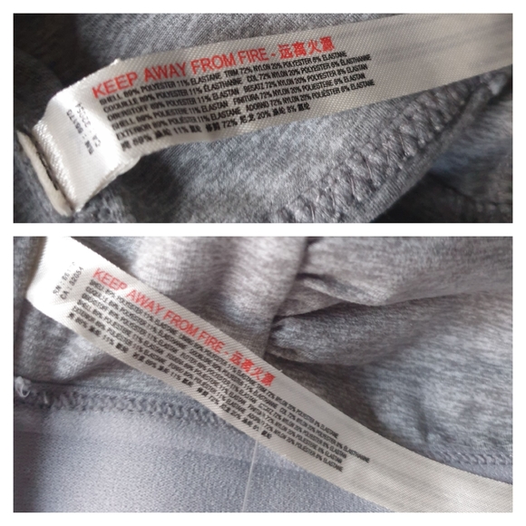 FP Movement Sanctuary Grey Ruffle Matching Active Sports Bra S Crop Leggings XS - Picture 13 of 16